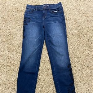 Whbm black beaded skinny jean. Nwot